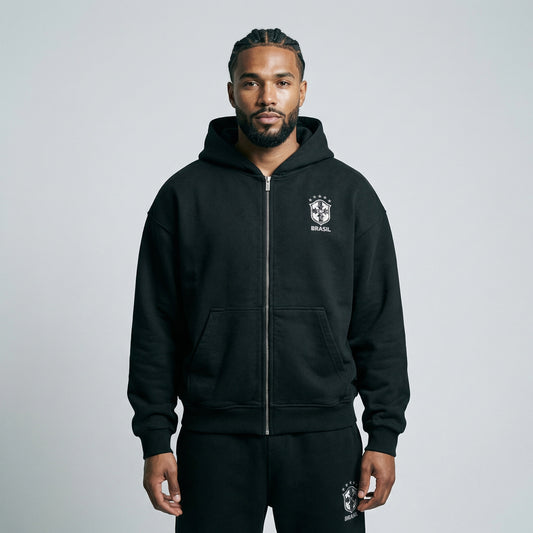 BRASIL RETRO JERSEY ZIPPER