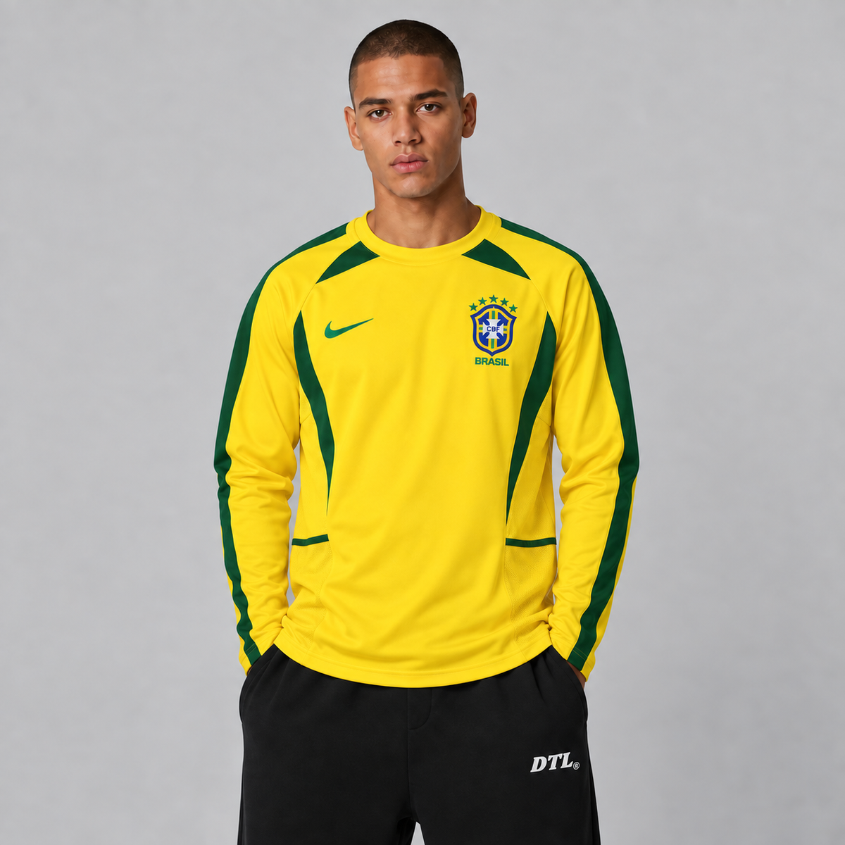 BRASIL 2002 LONGSLEEVE RETRO JERSEY
