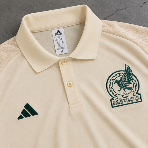 MEXICO BEIGE HERITAGE POLO SHIRT JERSEY
