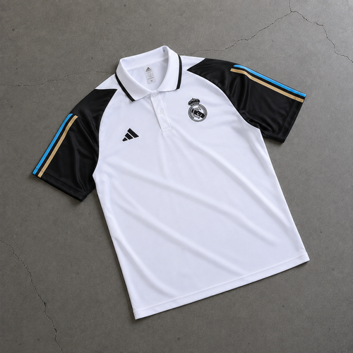 REAL MADRID COLOURED HERITAGE POLO SHIRT JERSEY