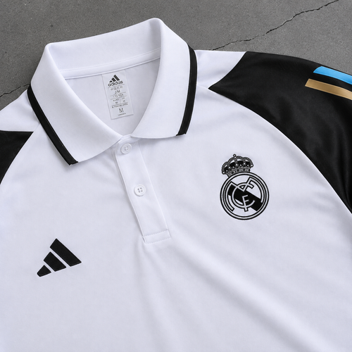 REAL MADRID COLOURED HERITAGE POLO SHIRT JERSEY