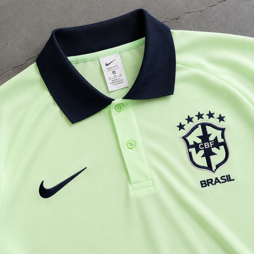 BRASIL BLACK NEON HERITAGE POLO SHIRT JERSEY