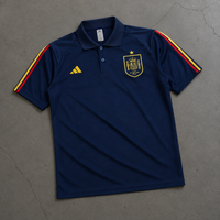 SPAIN DARK NAVY HERITAGE POLO SHIRT JERSEY
