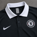 CHELSEA DARK BLACK HERITAGE POLO SHIRT JERSEY