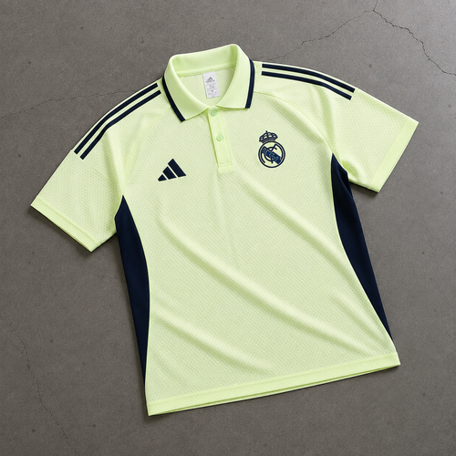 REAL MADRID BLACK NEON HERITAGE POLO SHIRT JERSEY