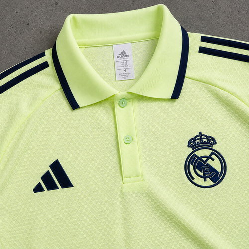REAL MADRID BLACK NEON HERITAGE POLO SHIRT JERSEY