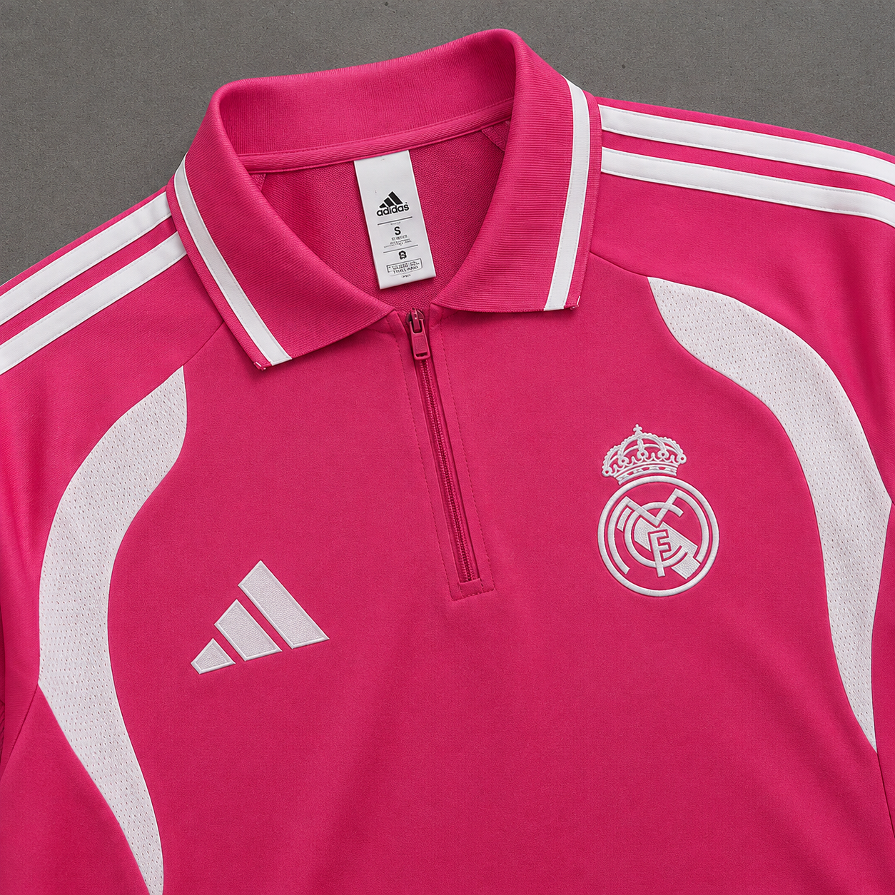 REAL MADRID PINK HERITAGE POLO SHIRT JERSEY