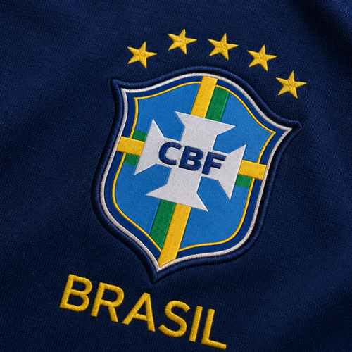 BRASIL DARK NAVY HERITAGE POLO SHIRT JERSEY
