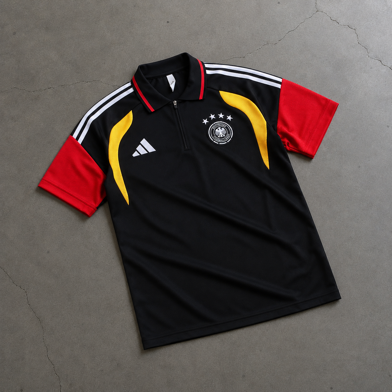 GERMANY TRICOLOR HERITAGE POLO SHIRT JERSEY