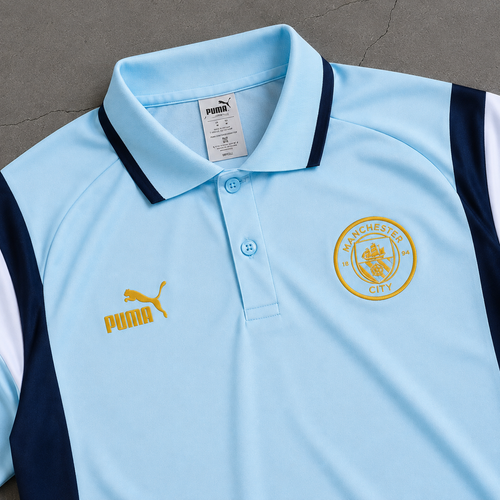 MANCHESTER CITY SKY HERITAGE POLO SHIRT JERSEY