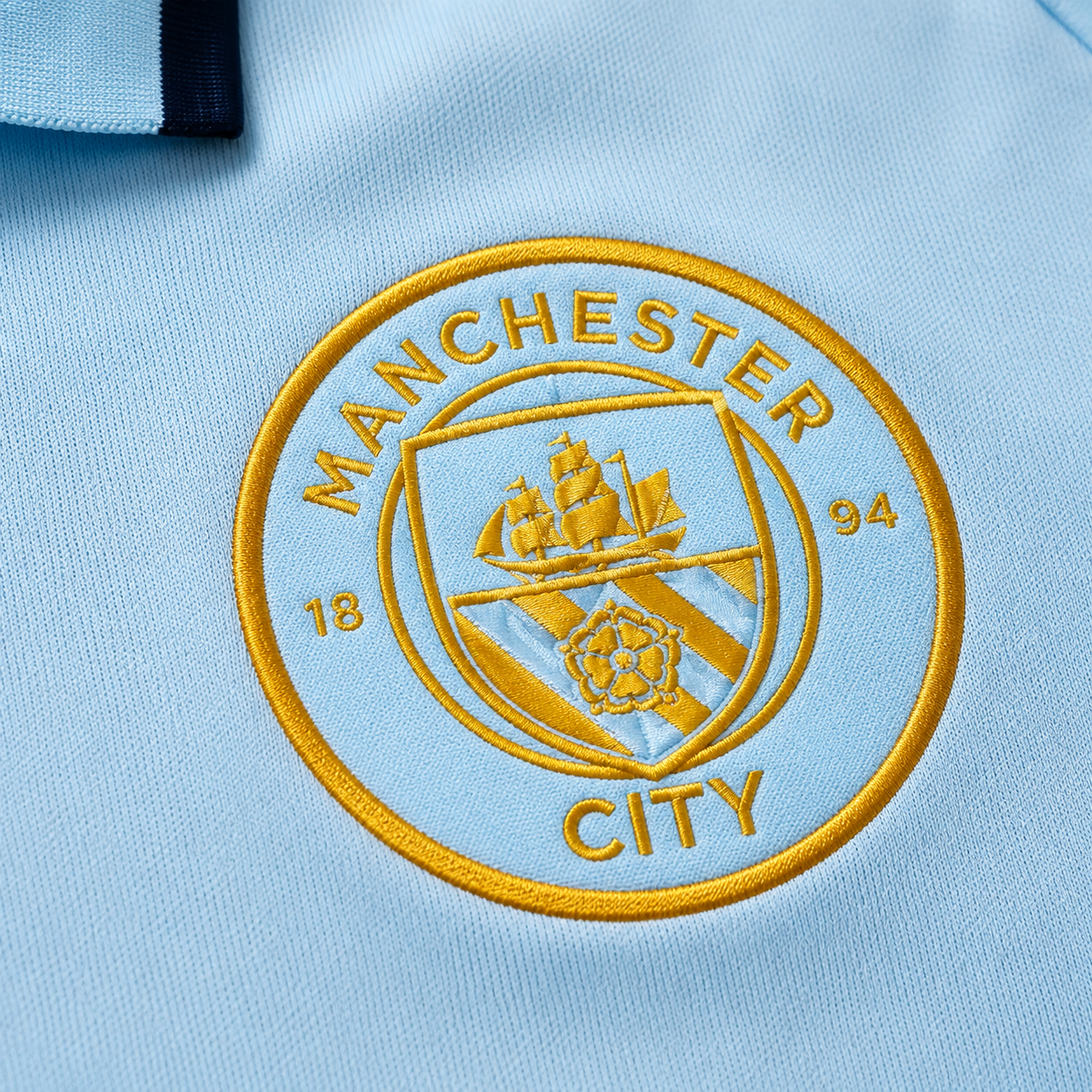 MANCHESTER CITY SKY HERITAGE POLO SHIRT JERSEY
