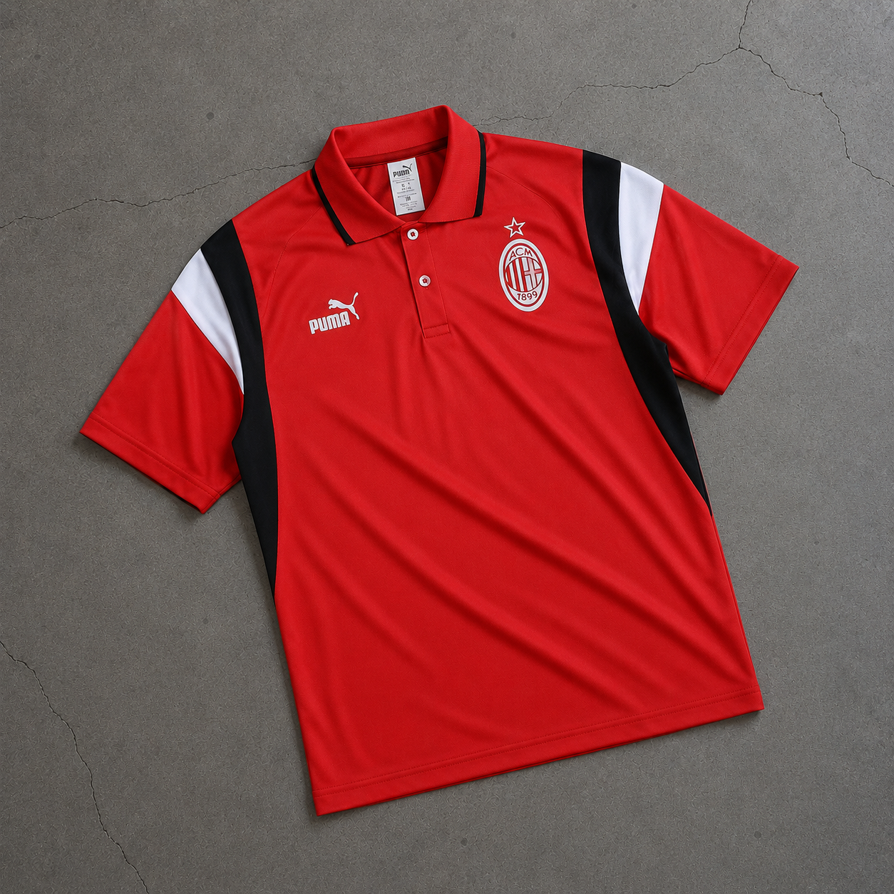 AC MILAN FLAME HERITAGE POLO SHIRT JERSEY