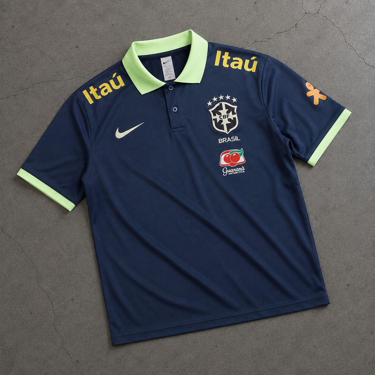 BRASIL LIME HERITAGE POLO SHIRT JERSEY