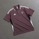 MANCHESTER UNITED BURGUNDY HERITAGE POLO SHIRT JERSEY