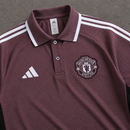 MANCHESTER UNITED BURGUNDY HERITAGE POLO SHIRT JERSEY