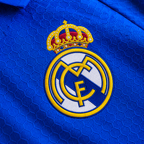 REAL MADRID AZURE BLUE HERITAGE POLO SHIRT JERSEY