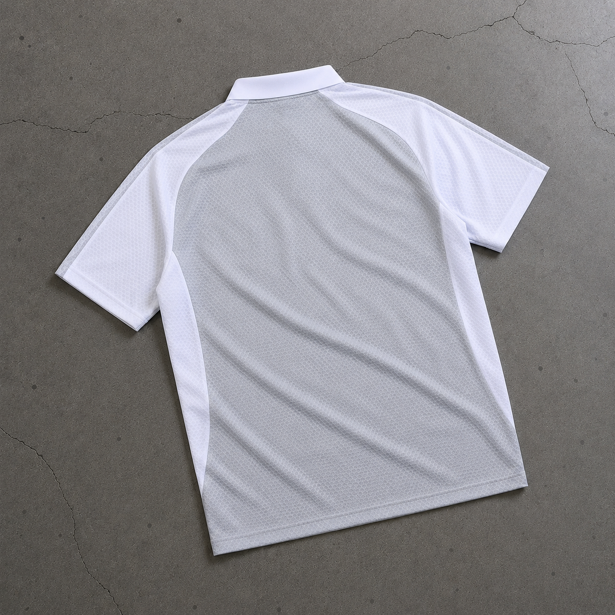 REAL MADRID HEATHER GREY HERITAGE POLO SHIRT JERSEY