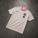 FC BARCELONA CREAM HERITAGE POLO SHIRT JERSEY