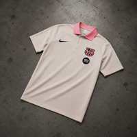 FC BARCELONA CREAM HERITAGE POLO SHIRT JERSEY