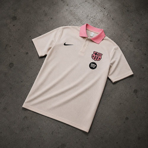 FC BARCELONA CREAM HERITAGE POLO SHIRT JERSEY