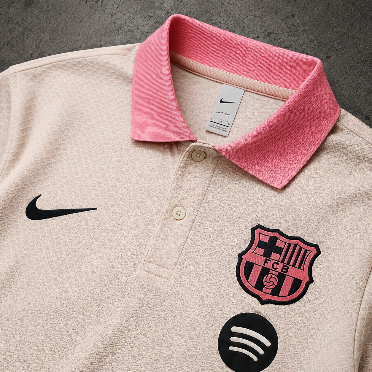FC BARCELONA CREAM HERITAGE POLO SHIRT JERSEY