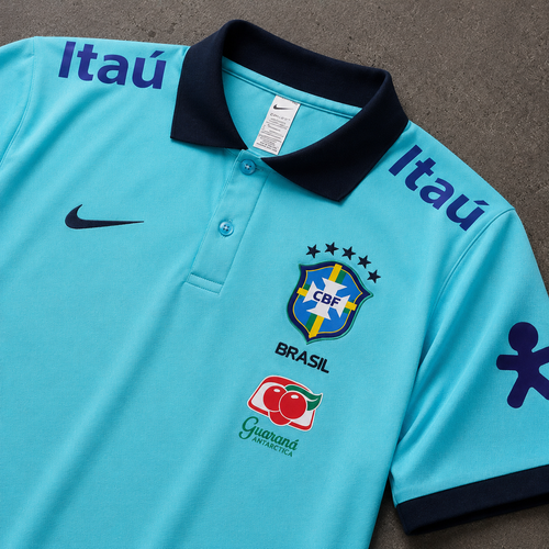 BRASIL AZUL HERITAGE POLO SHIRT JERSEY