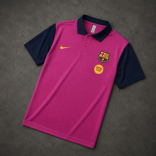 FC BARCELONA PINK HERITAGE POLO SHIRT JERSEY