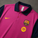 FC BARCELONA PINK HERITAGE POLO SHIRT JERSEY