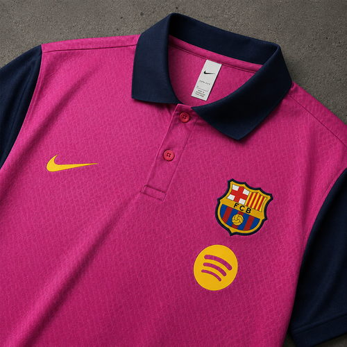 FC BARCELONA PINK HERITAGE POLO SHIRT JERSEY