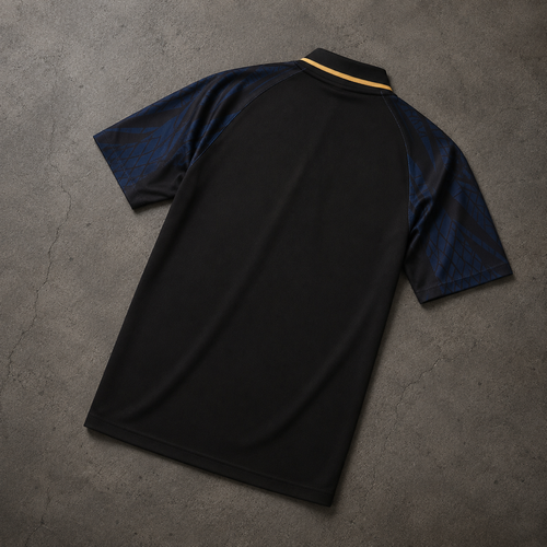 PORTUGAL GOLD BLACK HERITAGE POLO SHIRT JERSEY