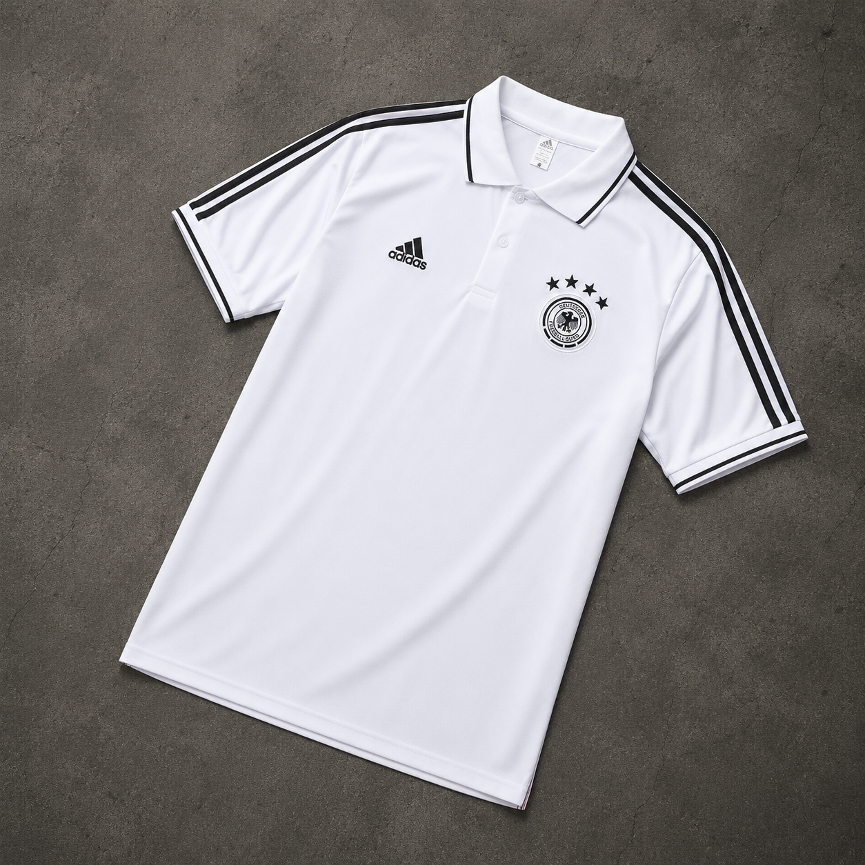 GERMANY WHITE HERITAGE POLO SHIRT JERSEY