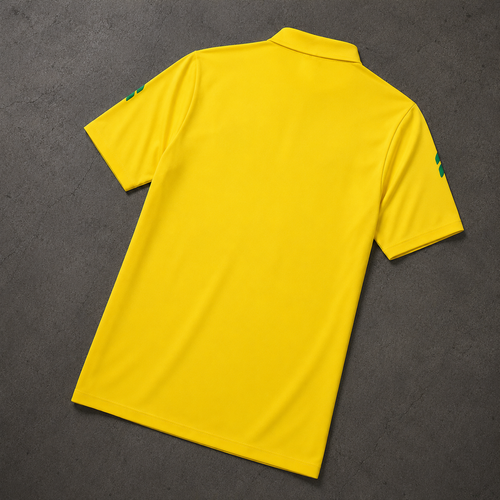 BRASIL YELLOW HERITAGE POLO SHIRT JERSEY