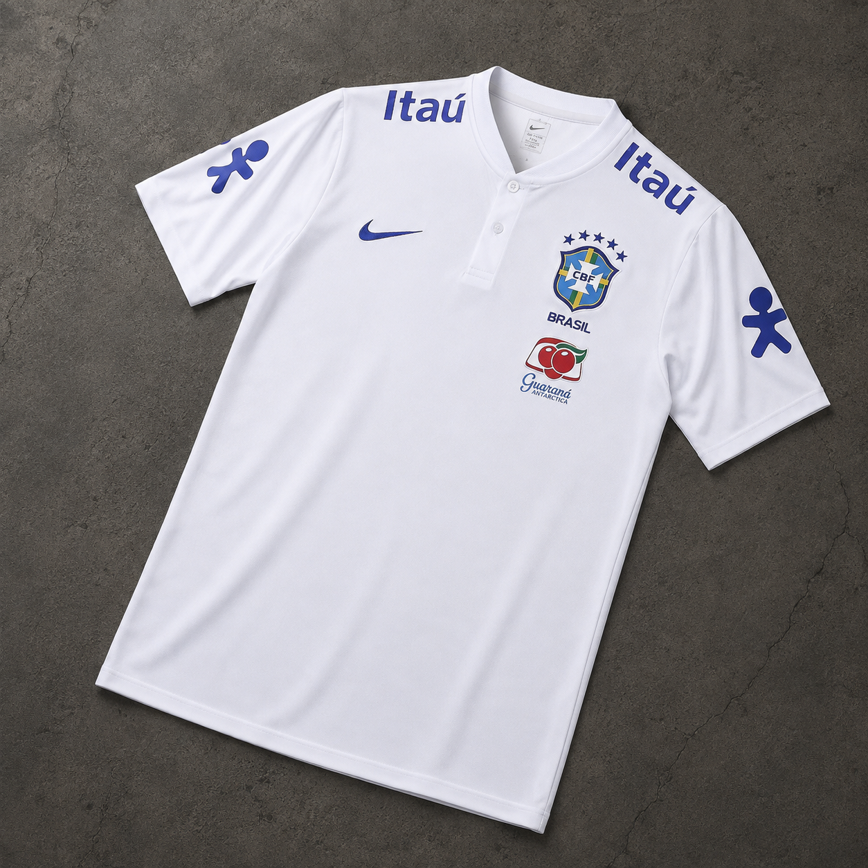 BRASIL WHITE HERITAGE POLO SHIRT JERSEY