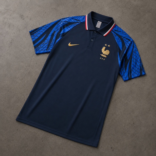 FRANCE GOLDEN HERITAGE POLO SHIRT JERSEY