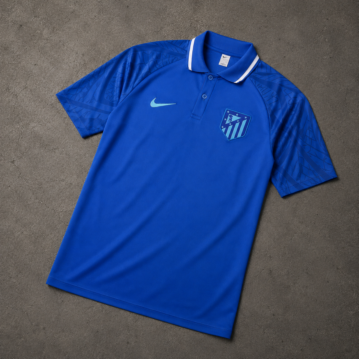 ATLETICO MADRID BLUE HERITAGE POLO SHIRT JERSEY