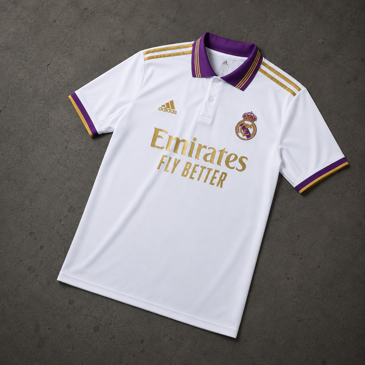 REAL MADRID PURPLE HERITAGE POLO SHIRT JERSEY