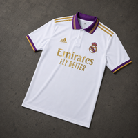 REAL MADRID PURPLE HERITAGE POLO SHIRT JERSEY