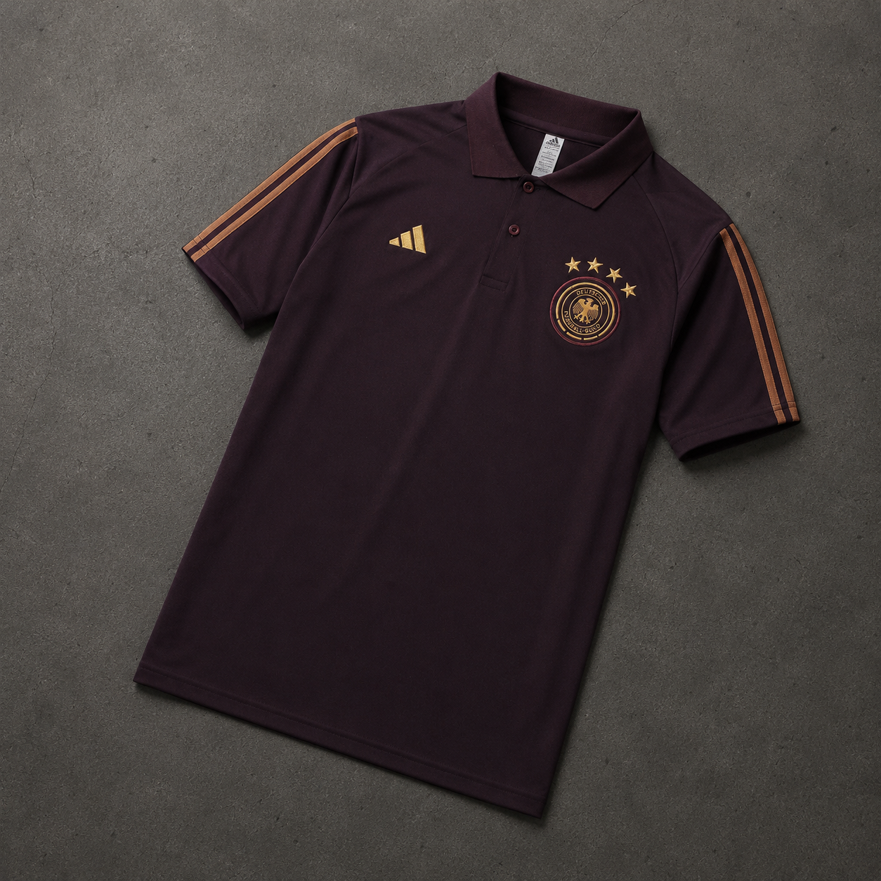 GERMANY WINE RED HERITAGE POLO SHIRT JERSEY