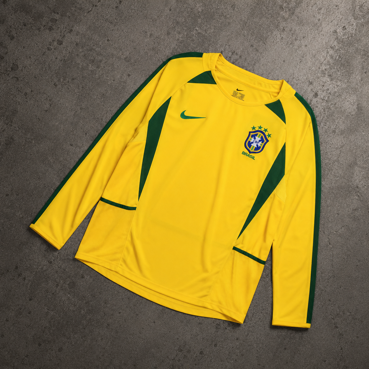 BRASIL 2002 LONGSLEEVE RETRO JERSEY