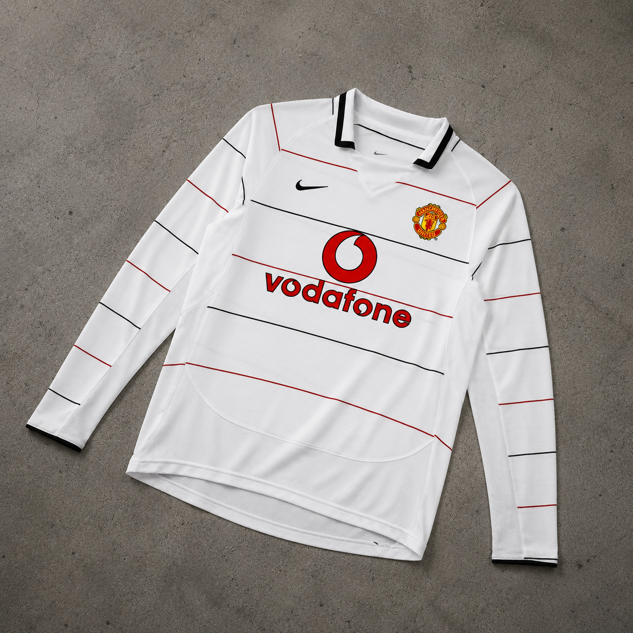 MANCHESTER UNITED 2003/04 LONGSLEEVE RETRO JERSEY