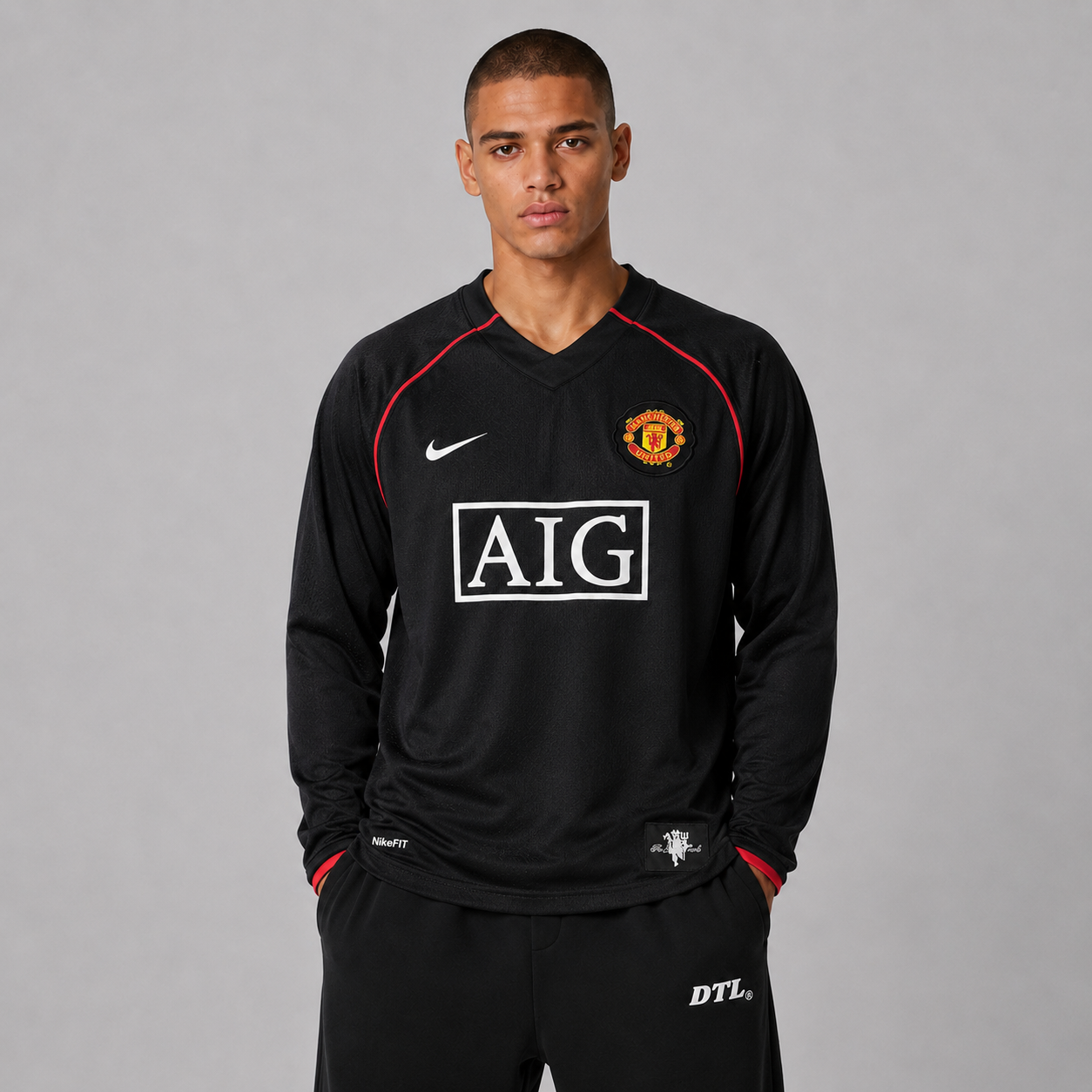 MANCHESTER UNITED 2007/08 LONGSLEEVE RETRO JERSEY