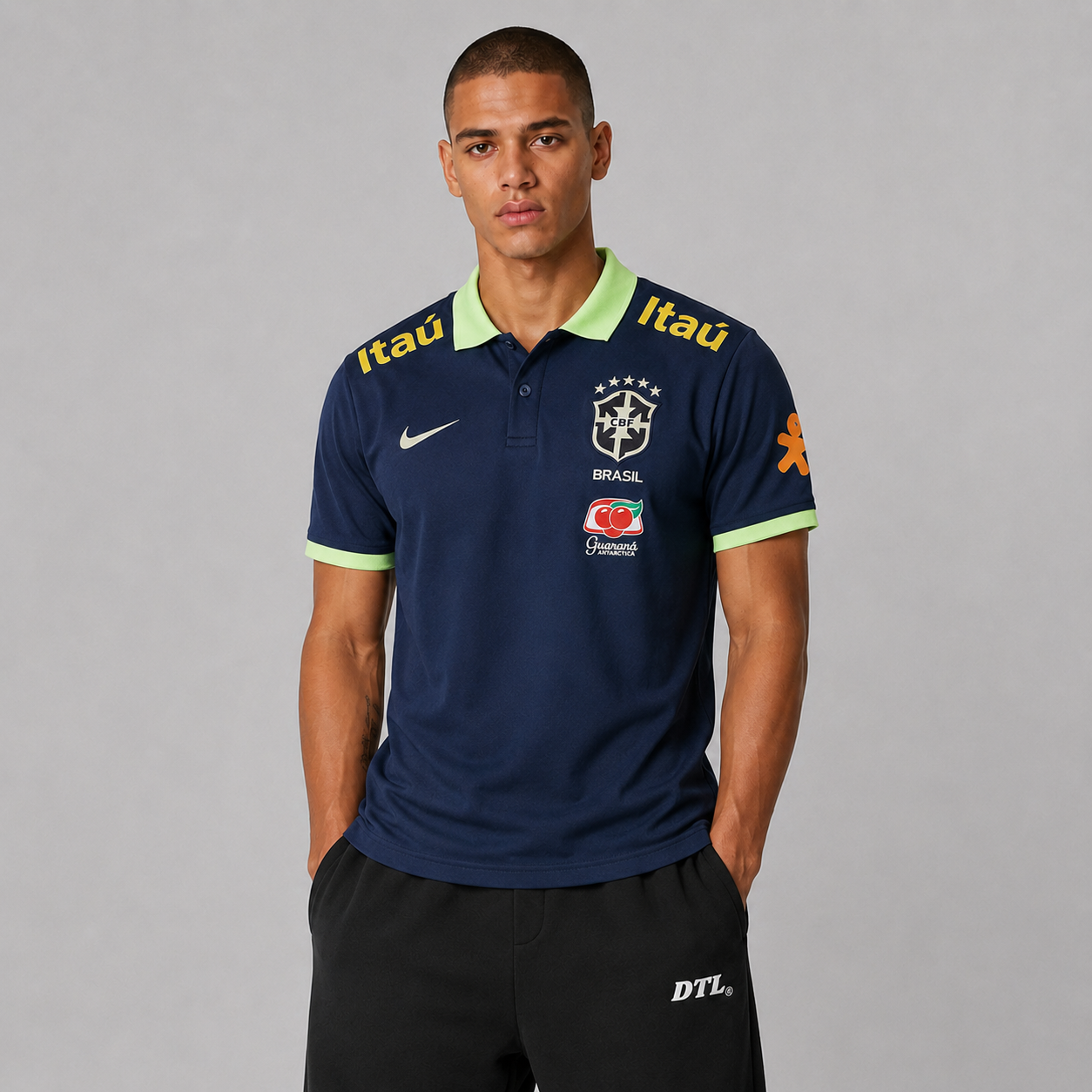 BRASIL LIME HERITAGE POLO SHIRT JERSEY