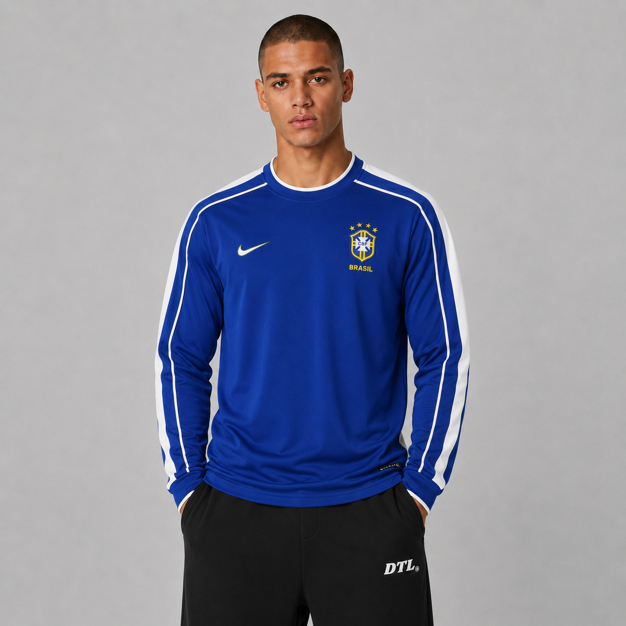 BRASIL 1998 LONSGLEEVE RETRO JERSEY