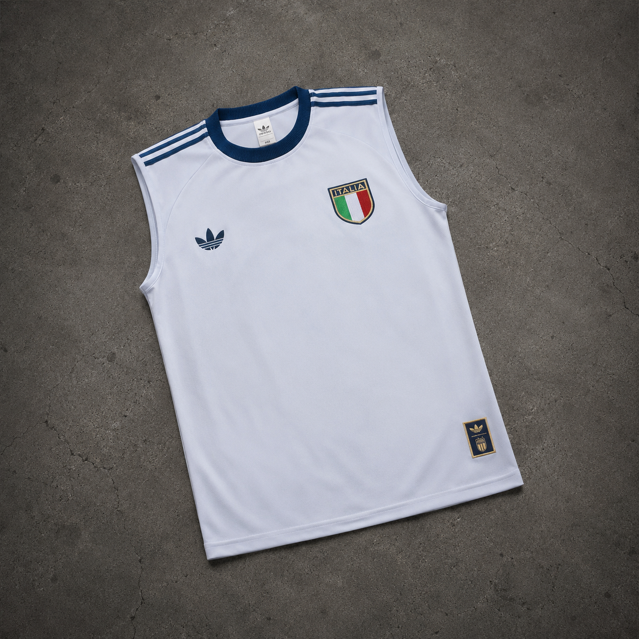 ITALY ALPINE WHITE SLEVELESS JERSEY