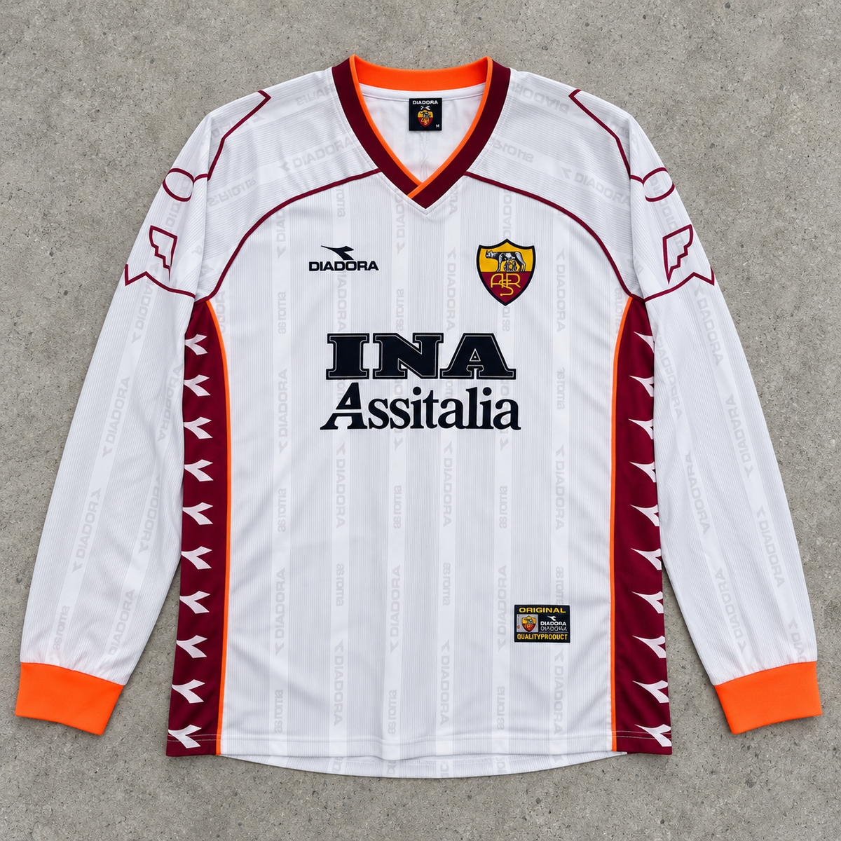 AS ROM 1999/00 LONGSLEEVE RETRO JERSEY
