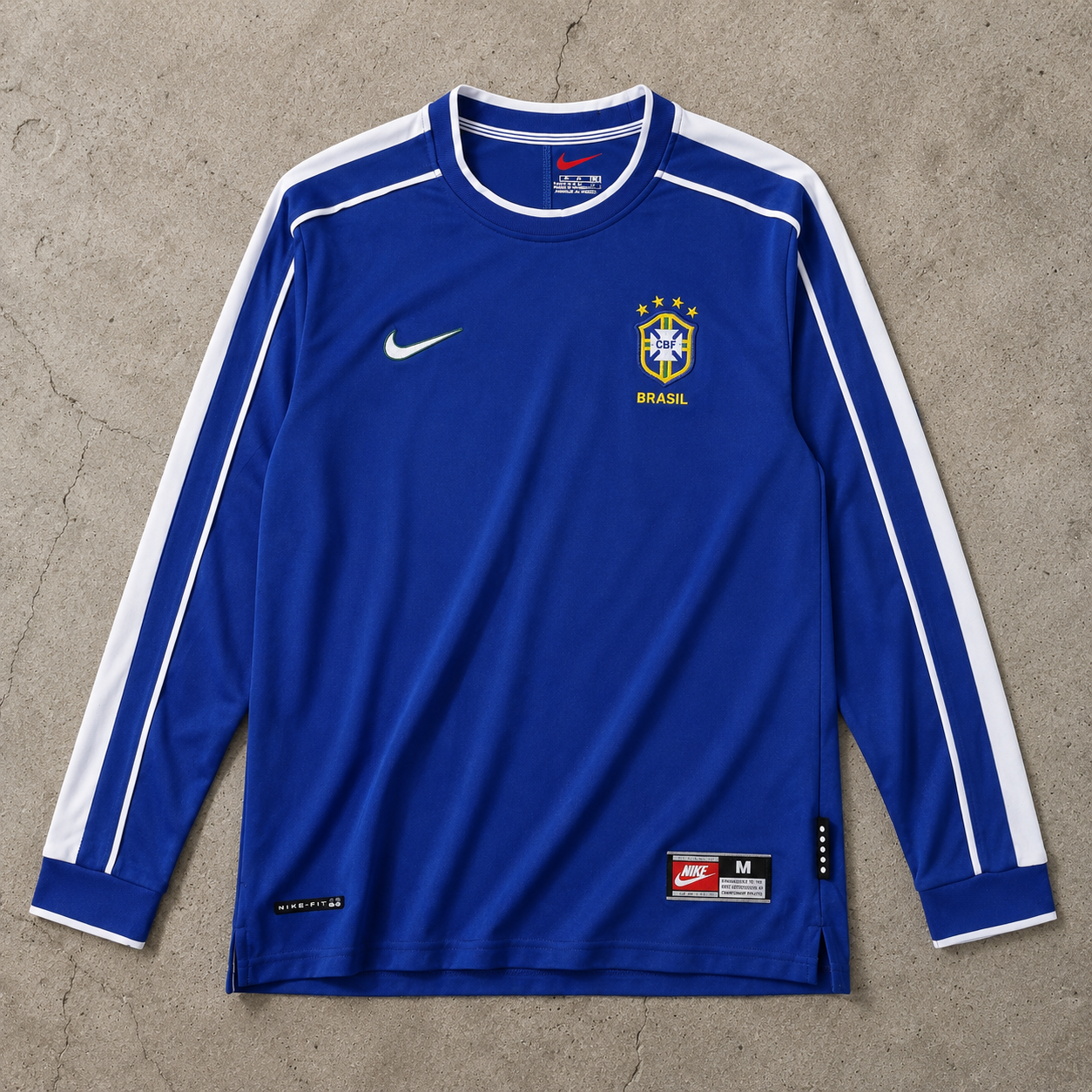 BRASIL 1998 LONSGLEEVE RETRO JERSEY