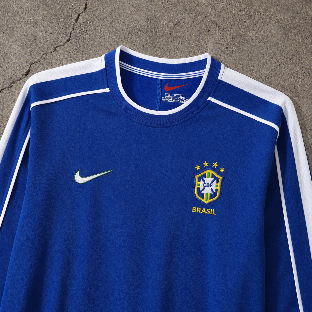 BRASIL 1998 LONSGLEEVE RETRO JERSEY