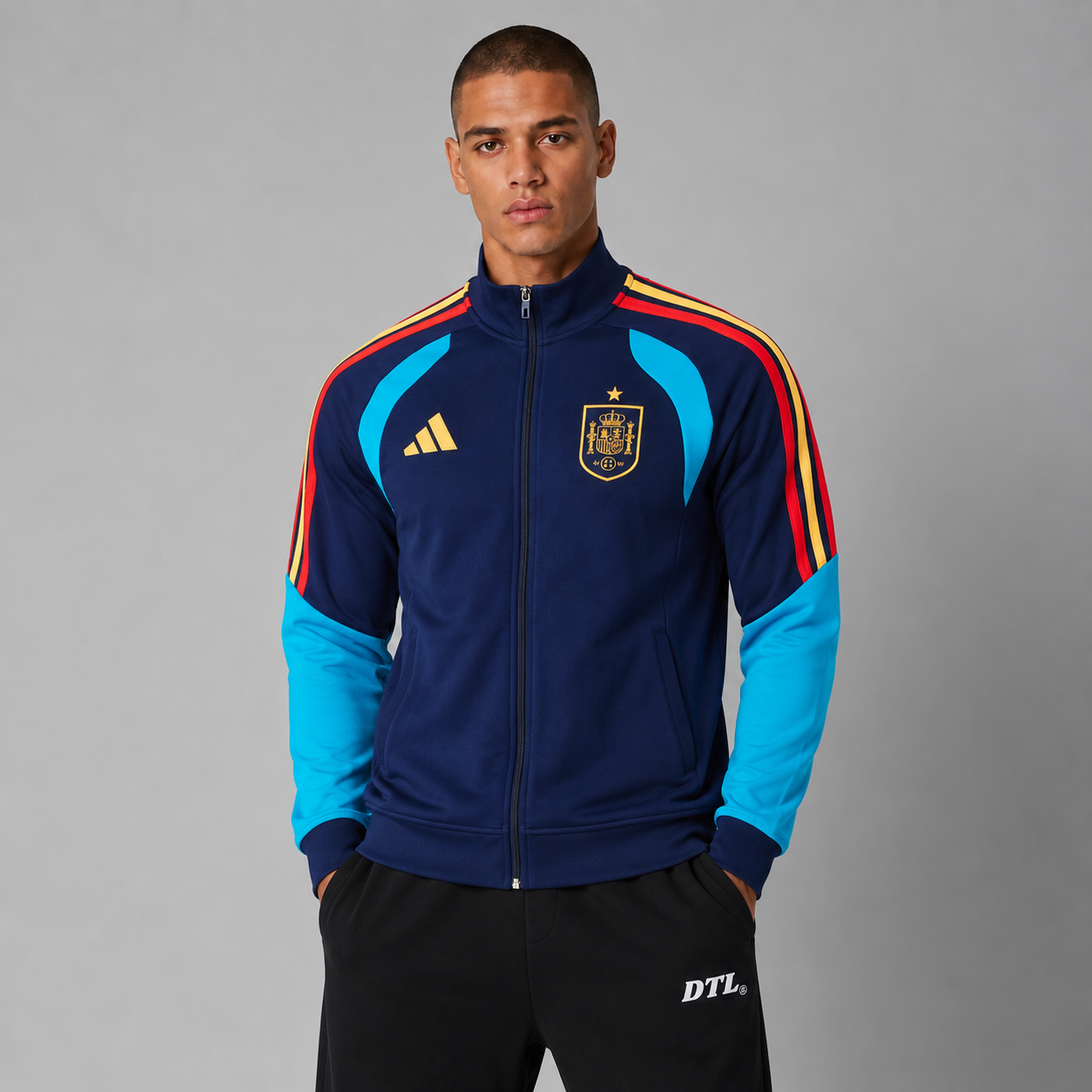 SPAIN BLUE FOOTBALL ZIPPER