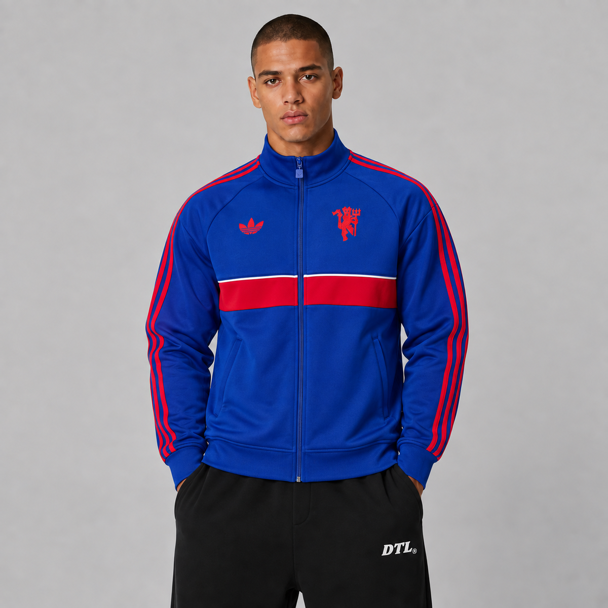 MANCHESTER UNITED BLUE FOOTBALL ZIPPER
