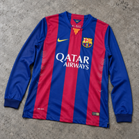 FC BARCELONA 2014/15 HOME LONGSLEEVE RETRO JERSEY